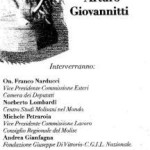 Lettera al Presidente dell’Associazione “Arturo Giovannitti” di Oratino